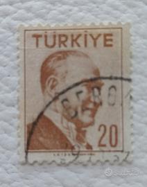 Francobollo Turkey Personaggio Mustafa Kemal Atat