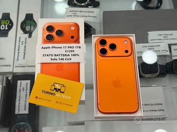 Apple iPhone 17 PRO 1TB - STATO BATTERIA 100%