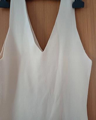 vestito tubino beige nuovo