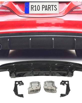 DIFFUSORE MERCEDES CLA W117 13-15 LOOK A45 NERO LU