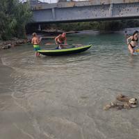 Canoa con remi, soffietto e custodia