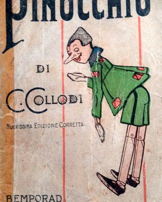 Pinocchio, libro di C. Collodi - Bemporad 1932