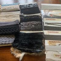 Bordure in strass, perle, paiettte per abiti ,