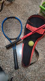 set tennis con due racchetta pallina e sacca