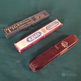 3 Scatole porta rasoi vintage 