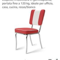 Sedie ecopelle stile retrò marca bel air