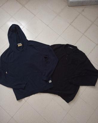 una felpa + una maglia entrambe 14 anni ragazzo