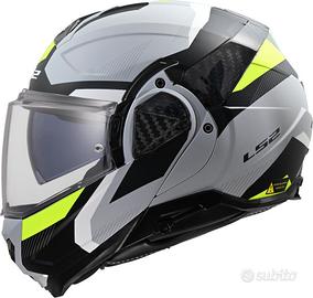 LS2 FF910 Advant II Triple Matt Light Grey H-V Yel