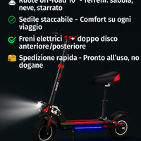 Monopattino elettrico 800W – Velocità 60 km/h – Ba