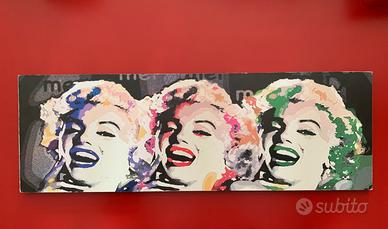 2 Quadri stampati su legno Marilyn Monroe Pop Art