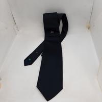 Cravatta blu scuro in pura seta Nuova