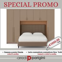 Camera da letto a ponte-Letto contenitori