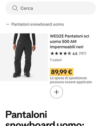 Pantalone snowbord