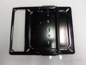 Porta targa e cornice nero / cromato