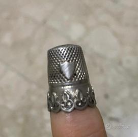 Ditale in argento antico