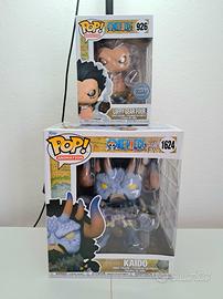 Funko Pop di Luffy gear 4+SUPER Funko Pop di Kaido