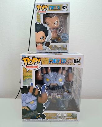 Funko Pop di Luffy gear 4+SUPER Funko Pop di Kaido
