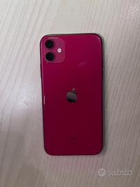 iphone 11 red 128 gb + cover