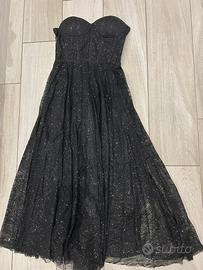 Abito nero glitter