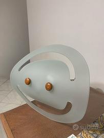 Lampadario sospensione in vetro satinato,