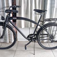 bicicletta bici passeggio cafè racer Unieuro nera