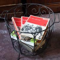 CESTA P.TA TUTTO VINTAGE IN FERRO LAVORATO 