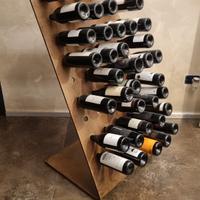 Cantinetta porta bottiglie vino  in acciaio