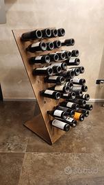 Cantinetta porta bottiglie vino  in acciaio