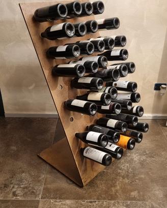 Cantinetta porta bottiglie vino  in acciaio