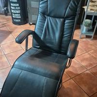 Poltrona semil pelle reclinabile