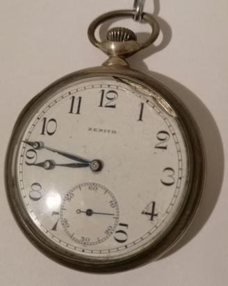 Rarissimo orologio da tasca Zenith argento 1925