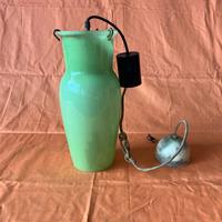 Lampadario vintage anni 60 in vetro colore verde.