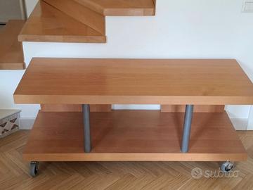 Mobile Basso Porta TV in legno con Ruote