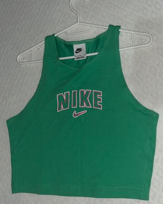 Top canotta crop Nike verde – Taglia M
