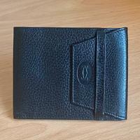 Cartier Paris portafoglio in pelle nera vintage.