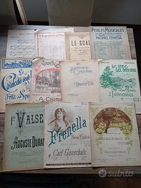 Lotto 12 Spartiti Antichi Musicali 1890-1945