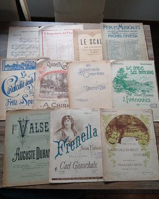 Lotto 12 Spartiti Antichi Musicali 1890-1945