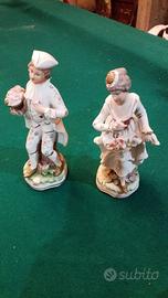 coppia statuine in porcellana coppia galante capod