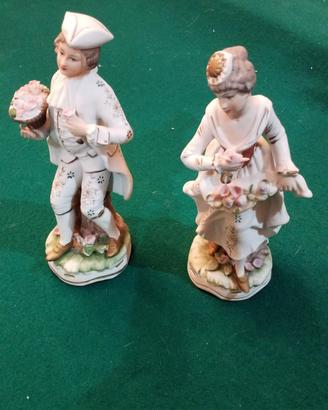 coppia statuine in porcellana coppia galante capod