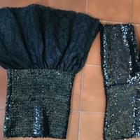 Stock di abbigliamento in paillettes e maglia