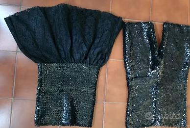Stock di abbigliamento in paillettes e maglia