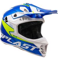Casco Cross UFO Intrepid ECE 22-06 - Blu/Giallo -