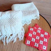 tovaglie runner e presine vintage 70 fatte a mano 