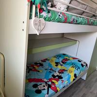 Cameretta per Bambini con letto a ponte scorrevole
