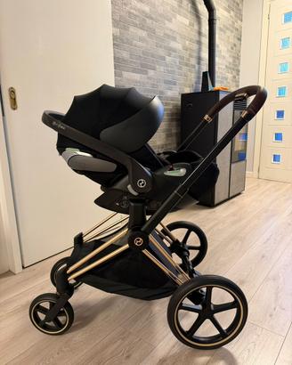 Cybex e-Priam Rose Gold elettrico + Ovetto Cloud Z