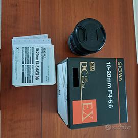 Obiettivo Sigma zoom lens  10-20 mm usato