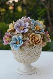 Ceramica di Bassano vaso di fiori