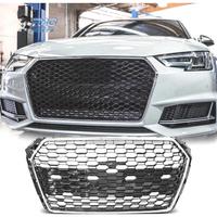 GRIGLIA PER AUDI A4 B9 15-19 NERO CROMATO LOOK RS4