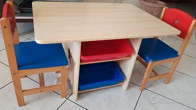 Tavolo e sedie bimbi marca Kidkraft in legno