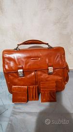 borsa da lavoro Piquadro arancione in pelle 